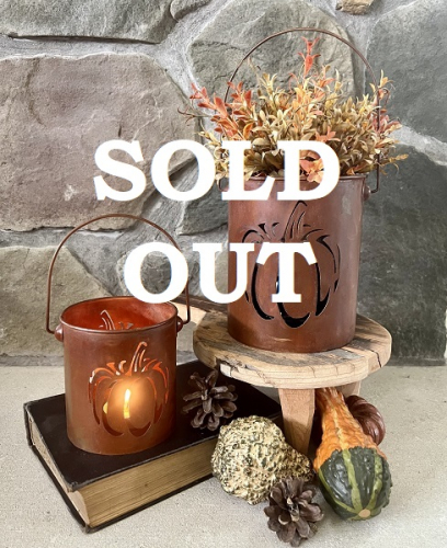 RUSTY PUMPKIN BUCKETS SET OF 2